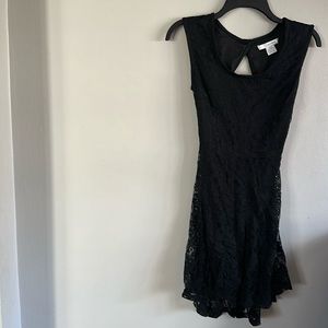 Swoon black lace midi dress size s